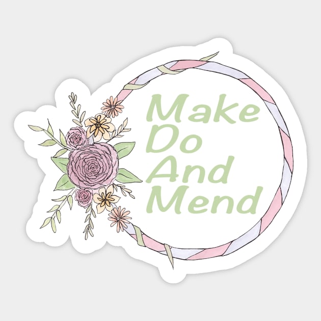 Make do and mend sewing Sticker by SarahLCY